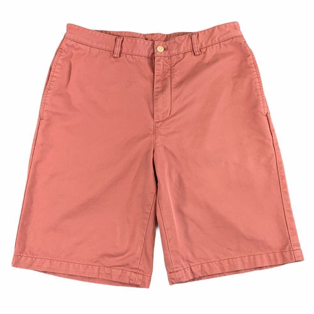 Vineyard Vines Club Shorts Men's 32 Pink Flat Front Khaki Chino Shorts